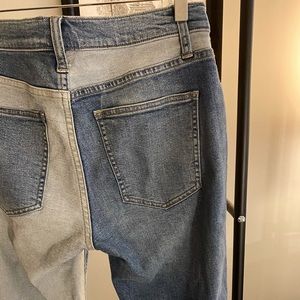 Two-tone Straight leg denim